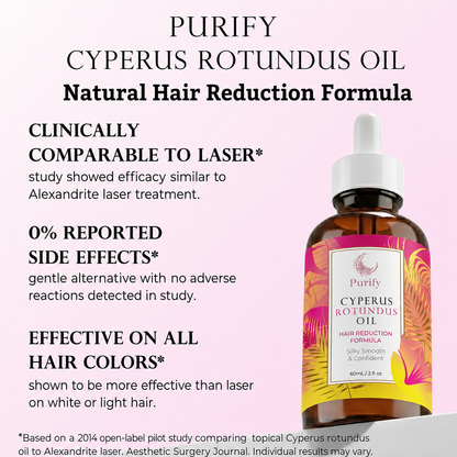 Cyperus Rotundus Oil for Natural Hair Reduction