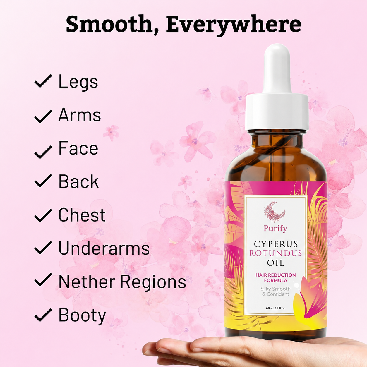 Cyperus Rotundus Oil for Natural Hair Reduction