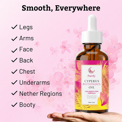 Cyperus Rotundus Oil for Natural Hair Reduction