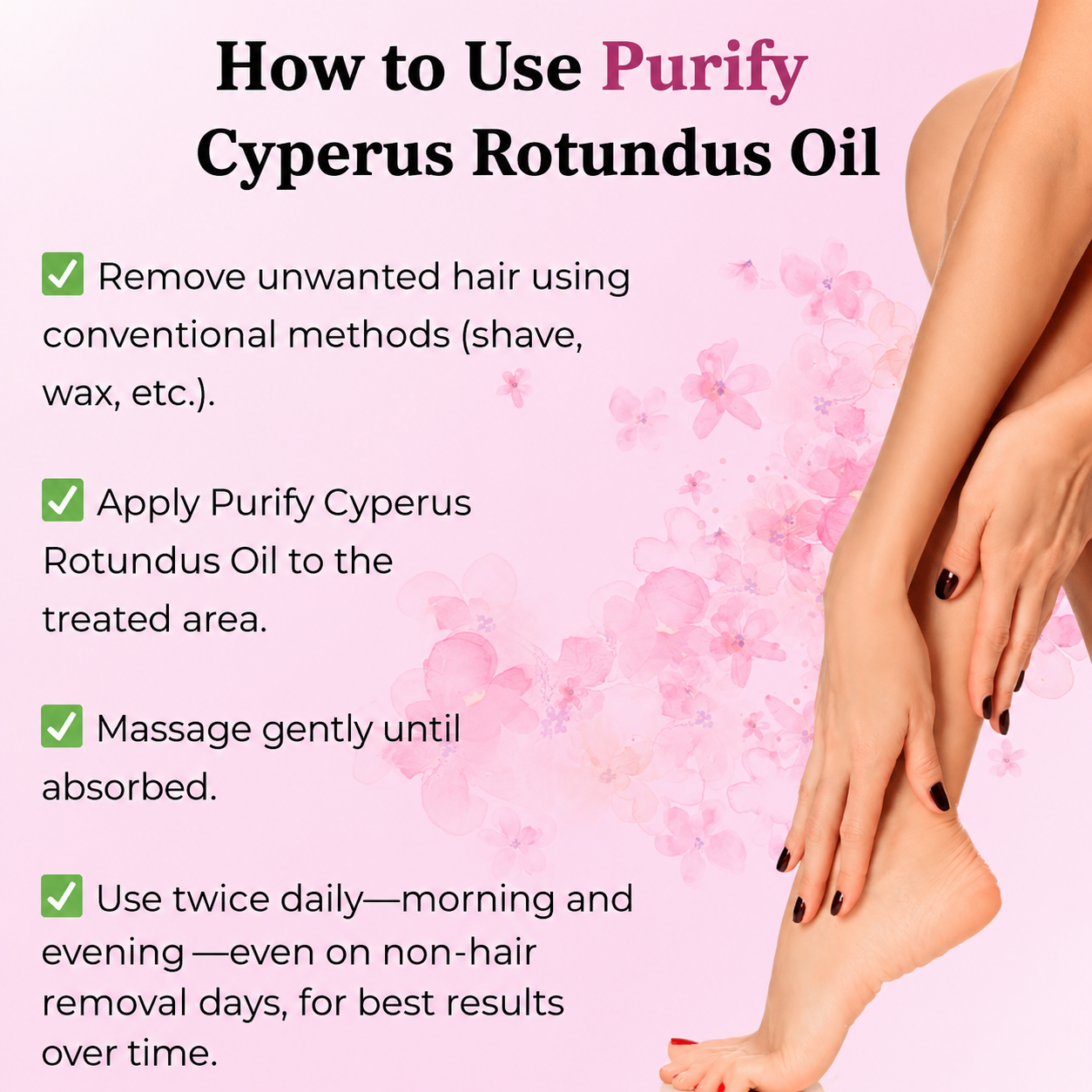 Cyperus Rotundus Oil for Natural Hair Reduction