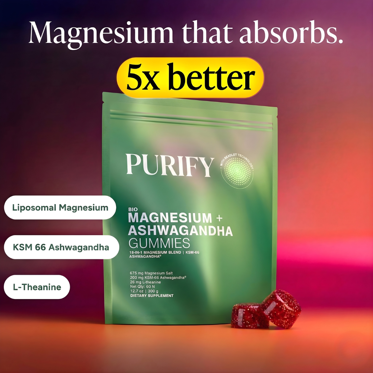 Purify Bead™️ Technology Sleep Gummies